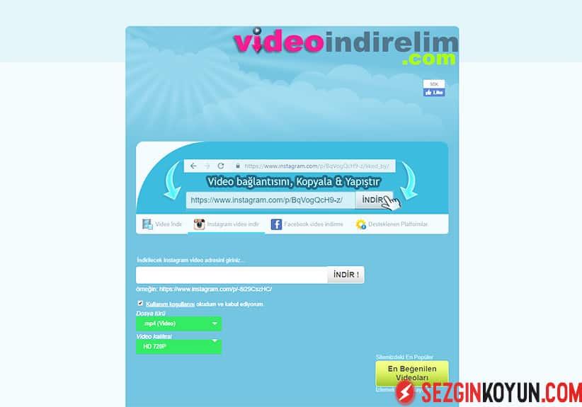 Videoindirelim sitesi QR kod ile sizlere kolaylık sağlamaktadır.