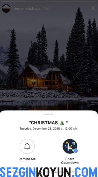 İnstagram hikayeleri geri sayım özelliği