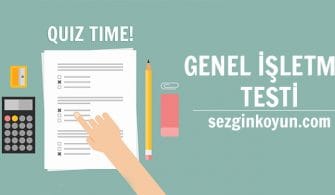 Genel İşletme Test Sınav Soruları (Aöf ve Örgün)