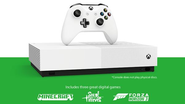 Microsoft Xbox One S All-Digital Edition: Blu-ray şoförsüz 249 dolarlık konsol ve üç oyun