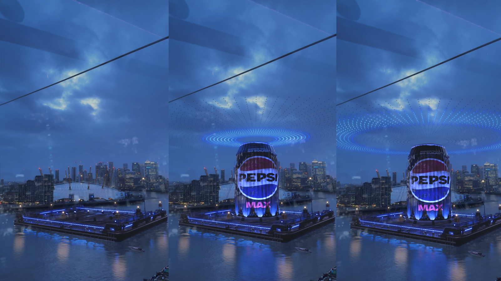 Pepsi MAX, yeni görsel kimliğini kutlamak için Thames Nehri’ndeki dev CGI kutusunu tanıttı